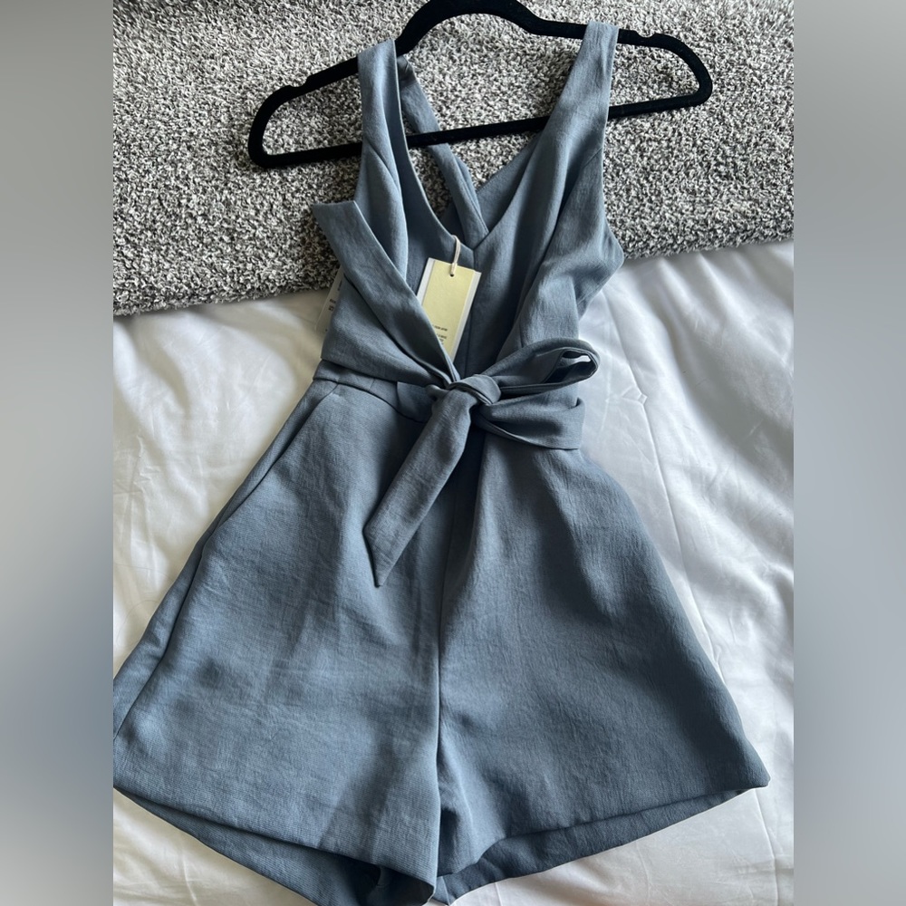 NWT Aritizia Ecoulement Romper Granite Blue